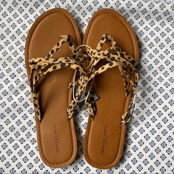 American Eagle Leopard Print Sandals - Picture 1 of 3
